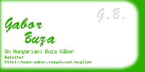 gabor buza business card